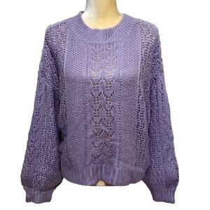 No Comment NWT Lavender Knit Sweater Juniors XL